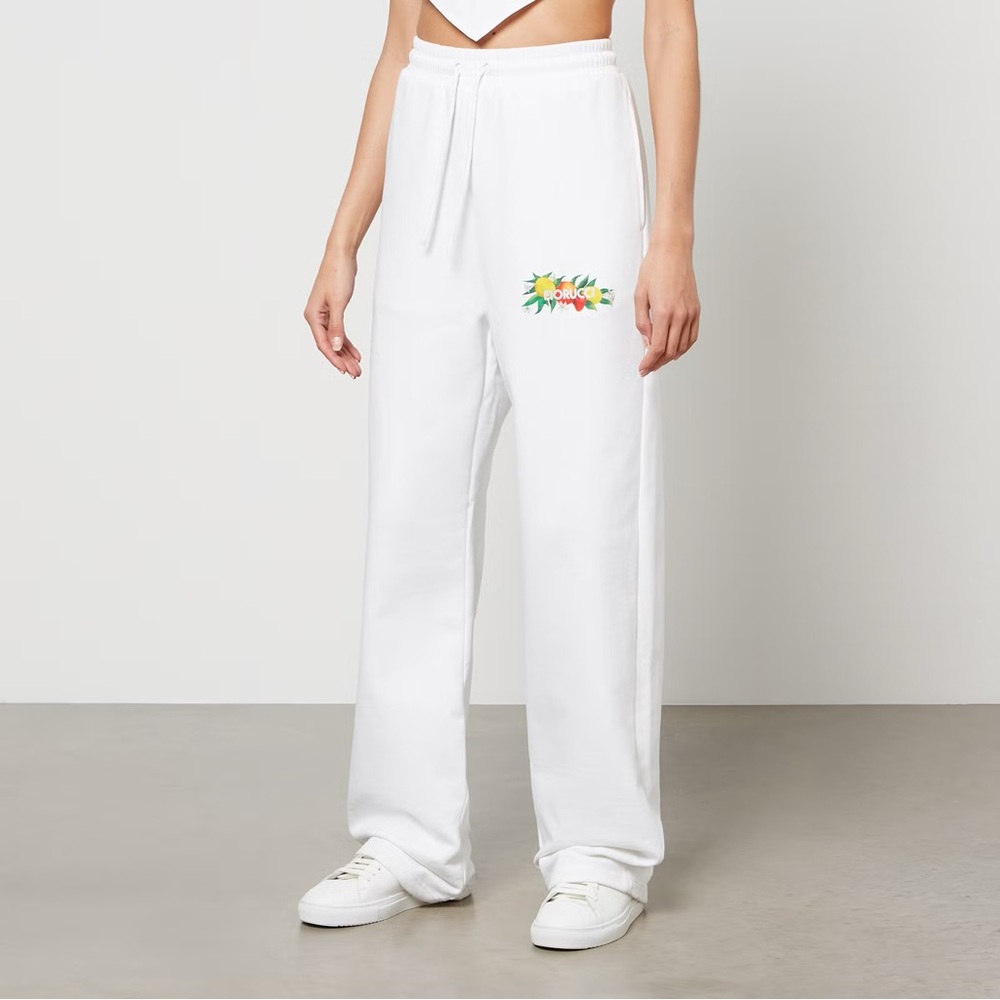 Fiorucci white fruit placement joggers